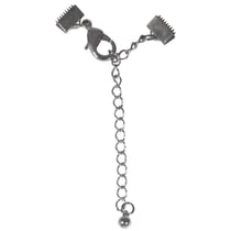 Fermoir écrasé avec griffe pour rubans - 10mm