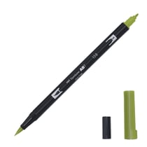 Feutre pinceau ABT à double pointe - Tombow - 158 - olive noire