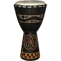 DJEMBE 10" NOIR SCULPTE TANGA