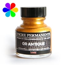 Flacon encre permanente - 30ml - or