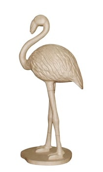 Flamant rose en papier mâché - 100 cm