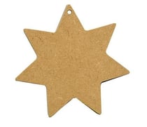 Étoile à 7 branches à décorer - 9cm