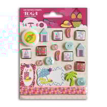 Lot de 17 embellissements - Beach Girl