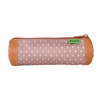 Trousse Tann's - Pois Sienne - 1 compartiment - Rond - Rose
