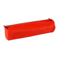 Trousse Clairefontaine - Cuir teinté - 1 compartiment - Rond - Orange