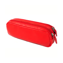 Trousse plate double - cuir