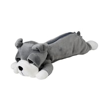 Trousse Oberthur - Peluche - 1 compartiment - Chien - Gris