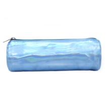 Trousse ronde hologramme - 1 compartiment - Bleu - Cultura