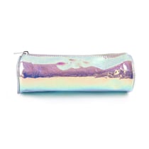 Trousse ronde hologramme Glitter - 1 compartiment - Cultura