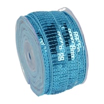 Galon Paillettes 2.2cm - Turquoise - Vendu au décimètre