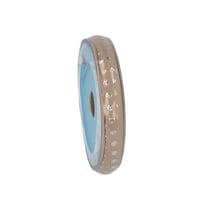 Ruban galon à pois 10mm - beige