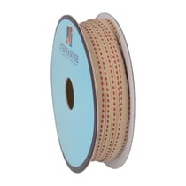 Galon Tiret 10mm - Beige/Rouge - Vendu au décimètre