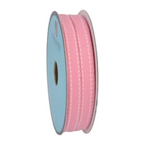 Galon Tiret 10mm - Rose/Blanc - Vendu au décimètre
