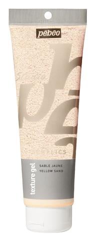 Gel de texture Sablé acrylique Pébéo Studio - 250 ml - Jaune