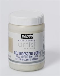 Gel iridescent doré acrylique Pébéo Artist - 250 ml