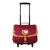 Cartable à roulettes CP-CE1 38 cm - Pois Cerise - Tann's