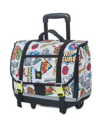 Cartable à roulettes CE2-CM1-CM2 40-41 cm - Logo - Rip Curl - Blanc