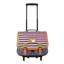 Cartable à roulettes CE2-CM1-CM2 40-41 cm - Zig-zag - Tann's - Gris
