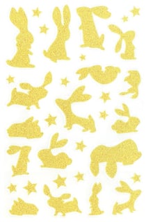 Glitty, Sach 2 pl 10,5x16cm, Lapins, Jaune et rose