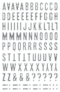 Glitty, Sach 2 pl 10,5x16cm, Alphabet / chiffres, argent