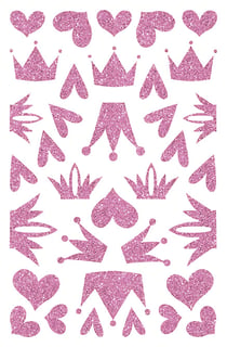 Sachet Glitty Maildor - Cœurs couronnes rose