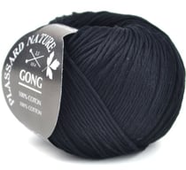 Pelote de fil à tricoter 100% coton - Plassard - Gong - Noir 2