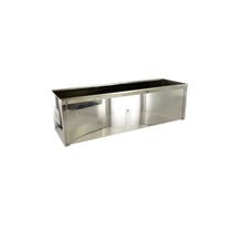 Gouttière à bûche carrée en inox - 30 cm - Cerf Dellier