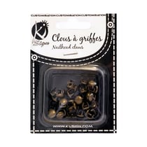 Clous à griffes - rond antic bronze 8mm
