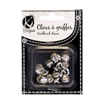 Clous à griffes - rond argent 10mm