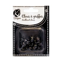 Clous à griffes - rond noir 10mm