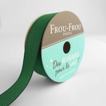 Bobinette Frou-Frou - 6 m x 16 mm - Gros grain - Emeraude