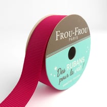 Bobinette Frou-Frou - 6 m x 16 mm - Gros grain - Fushia