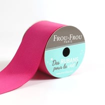 Bobinette Frou-Frou - 4 m x 38 mm - Gros grain - Fushia