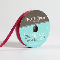 Bobinette Frou-Frou - 6 m x 6 mm - Gros grain - Fushia