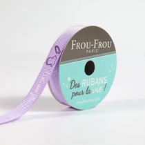 Bobinette Frou-Frou - 5 m x 10 mm - Gros grain - message Parme