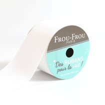 Bobinette Frou-Frou - 4 m x 38 mm - Gros grain - Neige