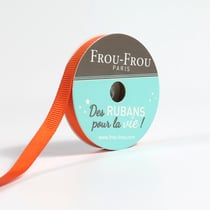 Bobinette Frou-Frou - 6 m x 6 mm - Gros grain - Orange flamboyant