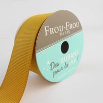 Bobinette Frou-Frou - 5 m x 25 mm - Gros grain - Poussiere d'or