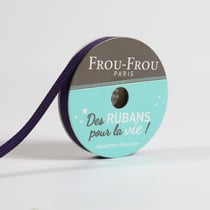 Bobinette Frou-Frou - 6 m x 6 mm - Gros grain - Prune delicate