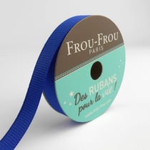 Bobinette Frou-Frou - 6 m x 9 mm - Gros grain - Saphir