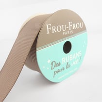 Bobinette Frou-Frou - 5 m x 25 mm - Gros grain - Taupe