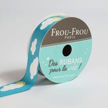 Bobinette Frou-Frou - 4 m x 16 mm - Gros grain - thème Bora bora