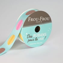 Bobinette Frou-Frou - 4 m x 16 mm - Gros grain - thème Celadon