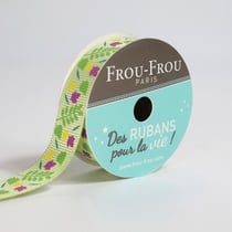 Bobinette Frou-Frou - 4 m x 16 mm - Gros grain - thème Fleur d'oliviers