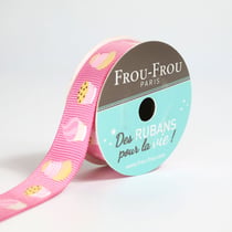 Bobinette Frou-Frou - 4 m x 16 mm - Gros grain - thème Pommette