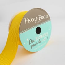 Bobinette Frou-Frou - 5 m x 25 mm - Gros grain - Tournesol