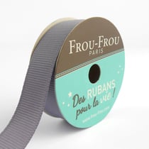 Bobinette Frou-Frou - 6 m x 16 mm - Gros grain - Violet sage