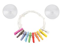 Guirlande lumineuse avec 10 épingles multicolores