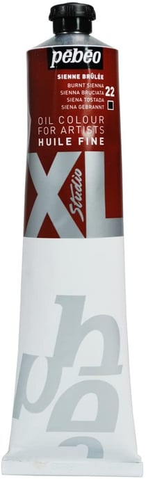 Tube 200 ml de peinture à l'huile Pébéo Studio - XL - sienne brûlée - Fine