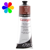 Tube 225 ml de peinture à l'huile Daler Rowney - Georgian - rouge indien